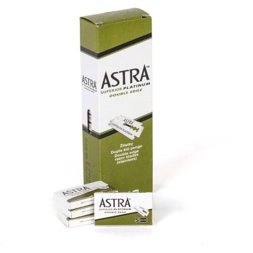 Astra 100 Pcs Double Edge Razor For Men Face Care Classic Stainless Steel Smooth Shave