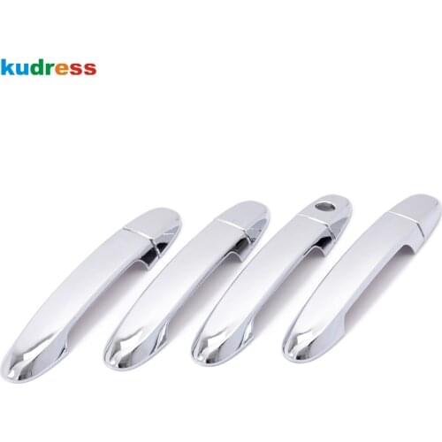 Side Door Handle Cover Trim For Hyundai Santa Fe 2010 2011 2012 ABS Chrome Door Catch Frame Covers Car Styling Accessories 8pcs