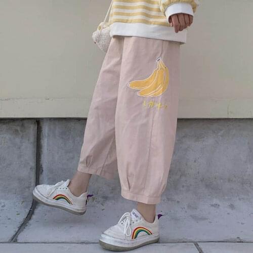 Japanese wide-leg pants 2020 autumn new loose girly pants female college style soft girl nine-point pants ins tide