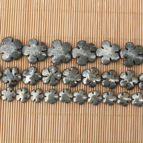 Natural Pyrite Flower shape beads 15inch" ,For DIY Jewelry Making !We provide mixed wholesale for all items