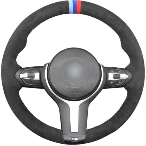 Steering Wheel Cover For BMW M Sport F30 F31 F34 F20 F21 M135i M140i F45 F46 F22 F23 Premium Suede Leather Car Accessories
