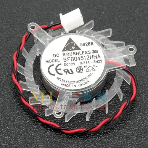 Delta Electronics BFB04512HHA -5H22 DC 12V 0.21A 45x45mm 2-wire Server Frameless Cooler Fan