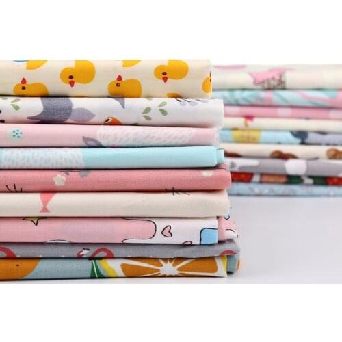 Cotton Fabric Printed Cloth Sewing Quilt Fabrics for Patchwork Needlework DIY cotton Twill Fabric For DIY Scrapbooking
