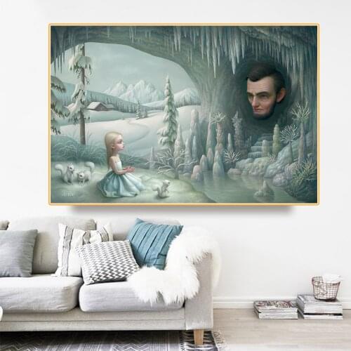 Citon Mark Ryden《The Snow Yak Show》Canvas Art Oil painting Artwork Poster Picture Modern Wall Decor Home Living room Decoration