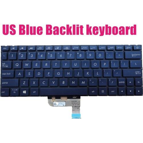 US Blue Backlit keyboard for Asus UX333F UX333FA UX333FN UX333FAC UX333FLC 0KNB0-1628US00