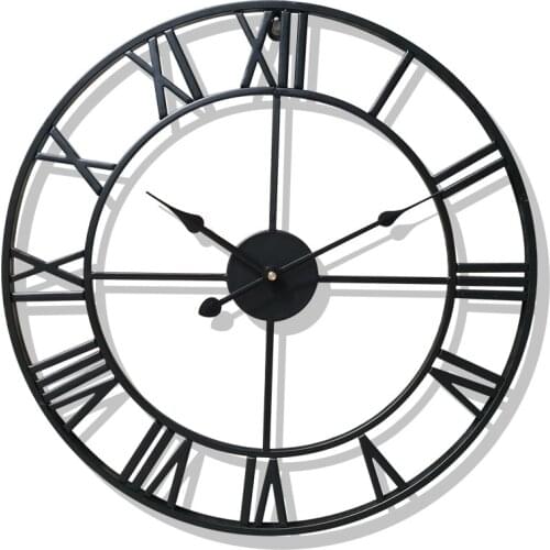 Round Wall Clock Vintage Retro Antique European Style Silent and Accurate Needlle for Home Decor Bar Cafe 30cm 40cm Diameter