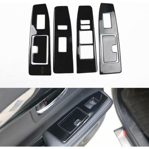 For Lexus ES 2015 2016 2017 LHD Car Door Window Lift Switch Cover Trim Styling ABS Interior Accessories 6Pcs