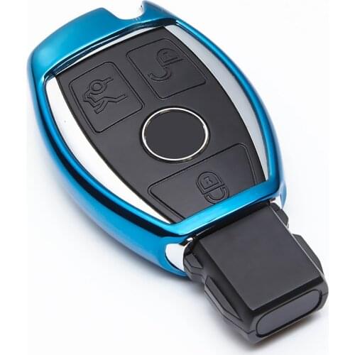 KUKAKEY TPU Car Remote Key Shell Cover Case For Mercedes benz CLS CLA GL R SLK AMG A B C S class Keychain Holder Keyring
