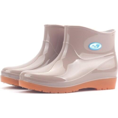Summer Fashion Women Rain Boots High Quality Rubber Boots Non-slip Hard-wearing Rain Shoes Ankle Boots Car Wash Fishing Galoshes