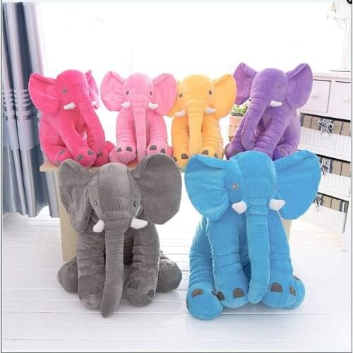 Cute 28cm-60cm Height Large Plush Elephant Doll Toy Kids Sleeping Back Cushion Stuffed Elephant Baby Accompany Doll Xmas Gift