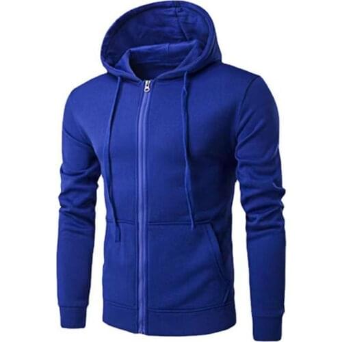 Men Hooded Long Sleeve Male Clothing Autumn 2021 Jacket Hoodie Zipper Closure Solid Color Sweatshirt Oversize Streetwear