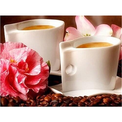 Coffee Cup Printed 11CT Cross-Stitch DIY Embroidery Kit DMC Threads Hobby Handmade Craft Handicraft Stamped For Floss