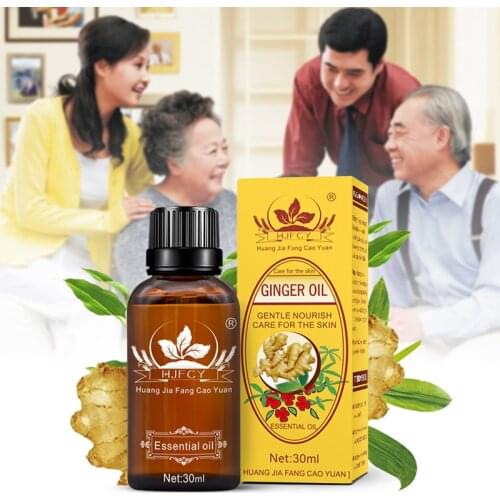 30ml Natural Ginger Oil Lymphatic Drainage Therapy Anti Aging Essential Oil Close Masseter Promote Metabolism Massage Oil