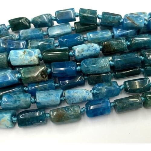 Natural Genuine blue Apatite Nugget Free Form Loose Smooth Necklace Bracelet Jewelry Beads 06474
