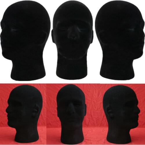 New Male Mannequin Styrofoam Foam Head Model Wig Glasses Hat Display Stand