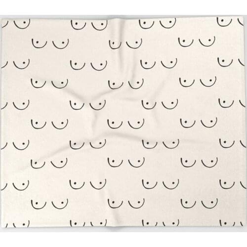 Portable Flannel Blanket Boobs Pattern Throw Blanket Comfortable and Soft Sheets Home/Sofa/Travel Warm Blanket