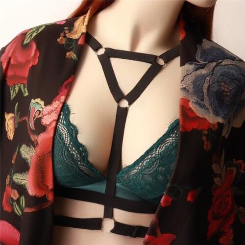 Womens Sexy Harness Bodysuit Adjustable Bondage Harness Gothic Crop Tops Cage Bralette Exotic BDSM Bondage Lingerie Women Gifts