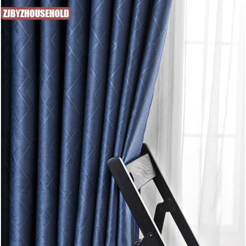 Solid Color Blackout Curtains For Bedroom Insulation In The Living Room Diamond Window Shading Cloth