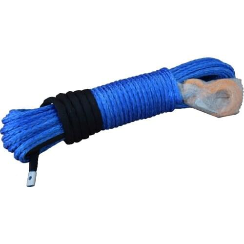Blue 5/16*100feet 4x4 SUV Synthetic Winch Rope,ATV Winch Accessaries,Replacement Winch Cable,Plasma Rope