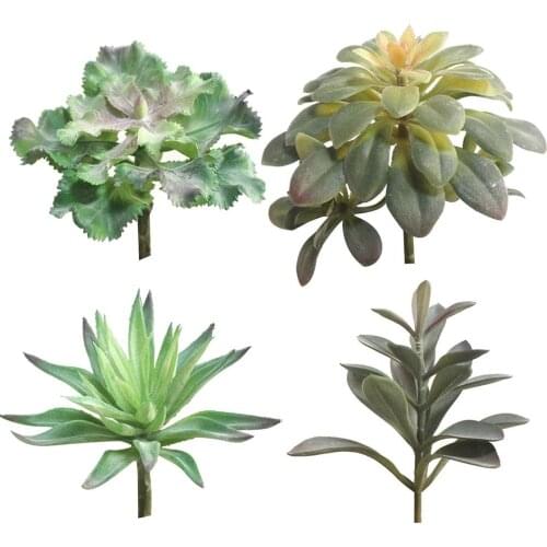 1Pc Artificial Succulent Plant Flower Arrangement DIY Bonsai Home Cafe Decor Plastic Plants Decorations Fake Plants