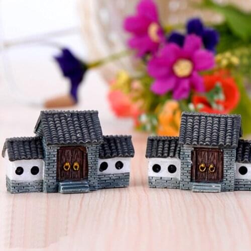 1Pcs Mini Decorated Archway Old City Gate resin DIY Micro Landscape Art Ornaments Home Garden Decor Gift