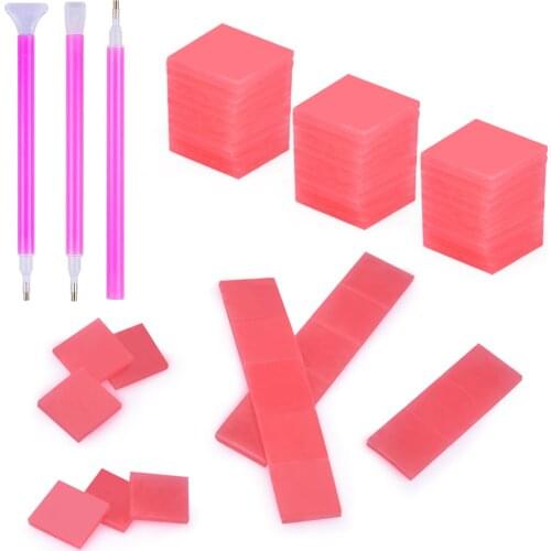 100PCS DIY 5D Diamond Painting Glue Clays + 3PCS Sticky Pens for Beginners Amateurs Professionals DIY Diamond Painting Tools