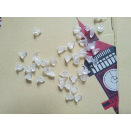 100PCS Silicone Earring Back Stopper Flower Clasp Lock Lever Back Clear Jewelry Accessories Earnut Ear Stud Nuts DIY 4*5mm