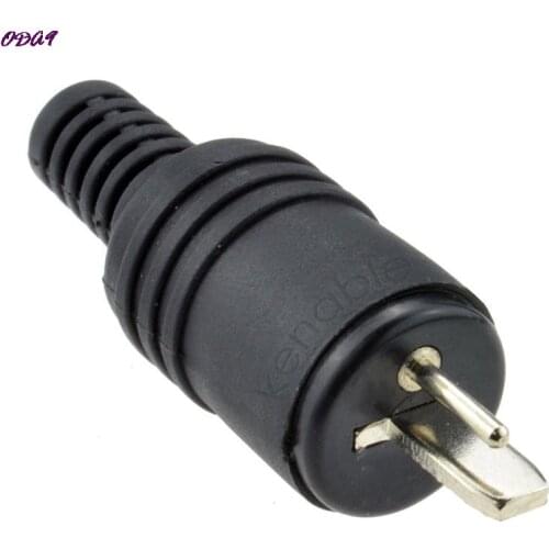 2pcs 2 x 2 Pin Plugs Black DIN Plug Speaker And HiFi Connector Screw Terminals Connector Power Signal Plug Adapters