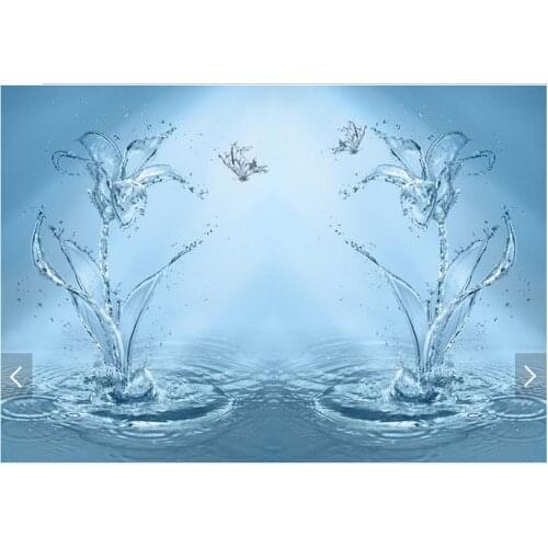 3D photo wallpaper custom 3d wall murals wallpaper Water butterfly hydrosols grain setting wall murals 3d living room decoration