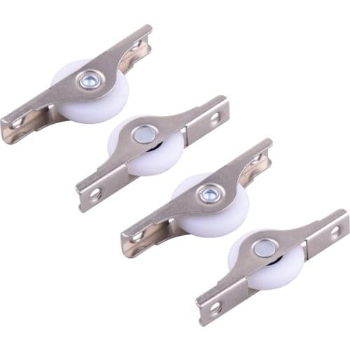 4pcs 25mm Cabinet Wardrobe Nylon Sliding Wheel Door Window Roller Pulley Furniture Accessories