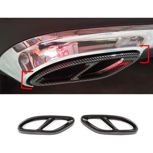 For Mercedes Benz GLC A B C E Class X253W205 W213 W176 W177 W246 W247 Car Tail Muffler Exhaust Pipe Output Cover Car Accessories