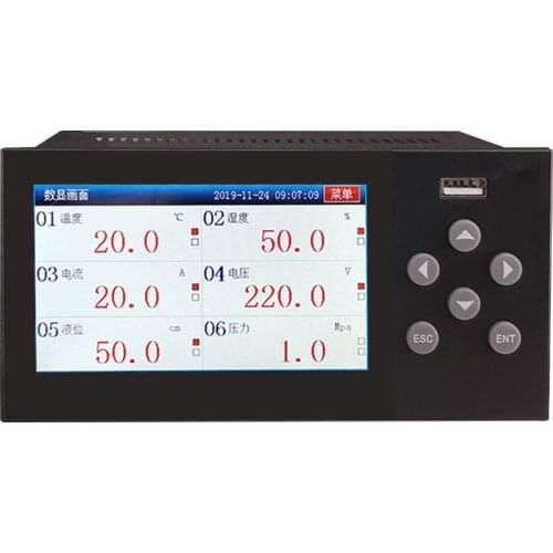 Paperless Recorder Multi-channel Temperature Tester Inspection Instrument Pressure Current Voltage Temperature Humidity Curve