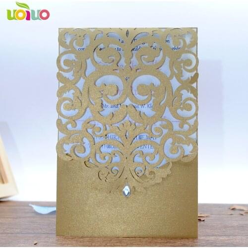 Glitter pocket card inc273 Flower Wedding Invitations Card Wedding Invitations Elegant Wedding Favors Invitation Card Vintage