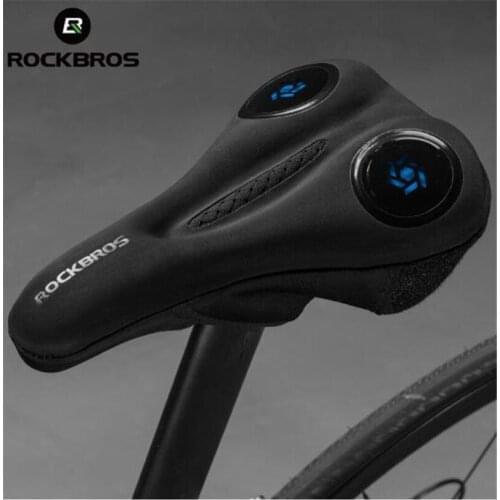 ROCKBROS Bicycle Saddle Cover MTB Gel Silicone Saddle Cover Breathable Comfortable Cycling Seat Cover Soft Bicycle Accessories