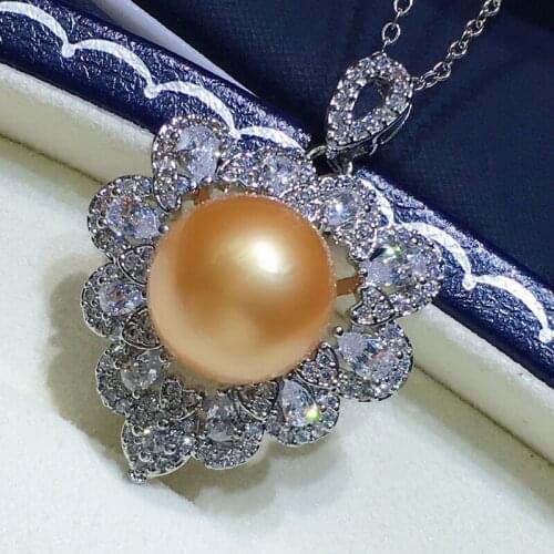 Heart Flower Pendant Base Mount Finding Settings Jewelry Parts Fitting Accessories for Pearls Corals Jade Beads Crystal Stones