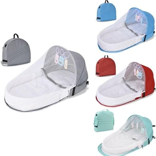 Kids Baby Bed For Newborn Protection Mosquito Net With Portable Travel Bassinet Baby Foldable Breathable Infant Sleeping Basket