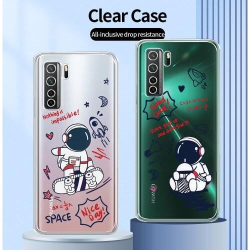 For Huawei P40 Lite 5G Case Clear Phone Case For Huawei P40 Lite Fundas CDY-NX9A Transparent Fashion Cover on P40 Lite 5G Coque