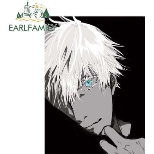 EARLFAMILY 13cm x 9.5cm Anime Cool Car Stickers and Decals for Jujutsu Kaisen Graphics Car Styling Personality Occlusion Scratch