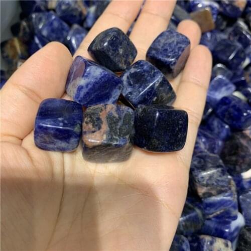 Hot sale 1000g natural blue-veins stone polished gemstone cube reiki healing crystals tumbled stones for meditation