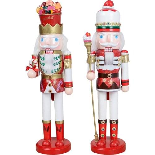 38CM Puppet Christmas Gift Candy Man Shape Nutcracker Puppet Merry Christmas Decoration Pendants Ornaments for Xmas Tree Decor