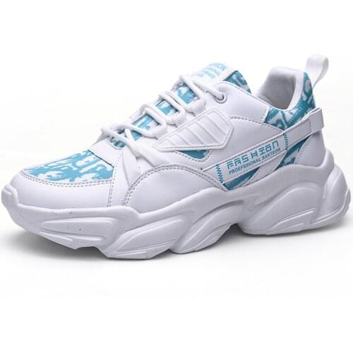 New Sports Running Shoes Outdoor Breathable Mesh Shoes Rubber Sole Non-slip Round Toe Low-top Thick-soled Casual Mens Shoes