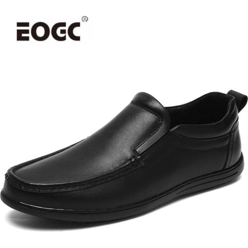 Plus Size Genuine Leather Shoes Men Slip-On Non-Slip Casual Shoes Loafers Moccasins Comfort Man Flats Outdoor Driving Men Shoes
