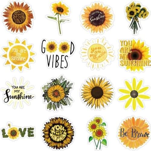 50Pcs Classic Toys Sticker Sunflower You Are My Sunshine Stickers Laptop Skateboard Luggage Decals for Baby Kids Children