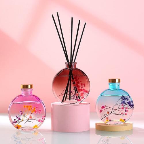 Natural Aroma Diffuser 120ML Essential Oil Set Rattan Sticks Perfume Volatiles Fresh Air Fragrance for Home Decoration