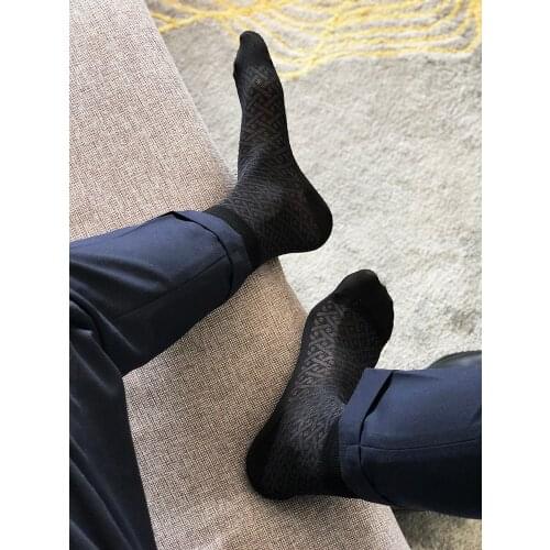 Tube Socks Male Dress Socks For Men Dress Socks Exotic Formal Wear Silk Socks Suit Men Sexy Mesh Breath Dress Business Socks