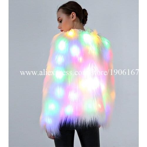 New Arrival Led Luminous Colorful Women Christmas Clothes Light Up Led Halloween Masquerade Dress Led Suit Ballroom Costume