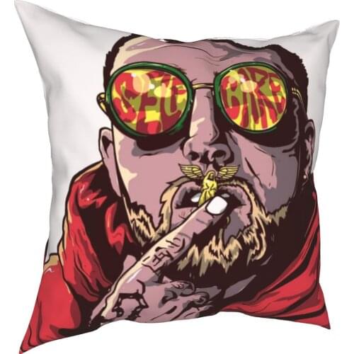 New hip hop style printed pillow case animation linen pillow case home decoration pillow case