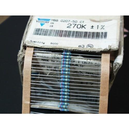 Original new 100% BC 270K MBB0207 1% copper foot resistance MBB02070C2703F (Inductor)