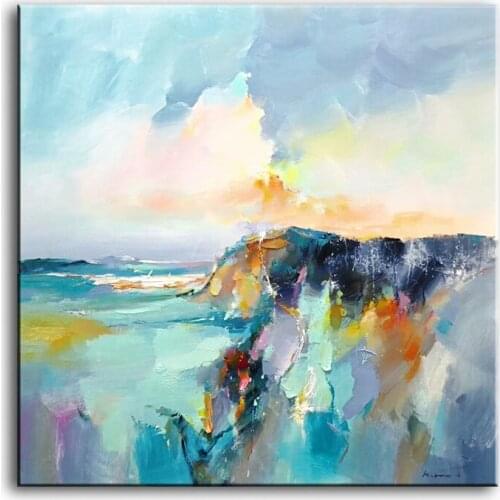 Original oil painting seascape hand-painted Home decoration painting famous high quality Modern artists painting 18011825