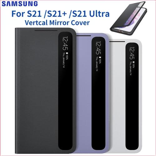 Original Samsung Mirror Cover Clear View Phone Case For SAMSUNG Galaxy S20 Plus S20+ S20 5G S-View Flip Cover Intelligent Cases